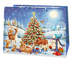 Antella Пакет подарочный бумажный новогодний 22,9х17,8х9,8